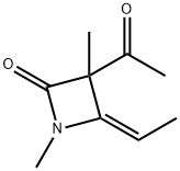 2-Azetidinone, 3-acetyl-4-ethylidene-1,3-dimethyl-, (E)- (9CI) Structure