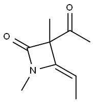 2-아제티디논,3-아세틸-4-에틸리덴-1,3-디메틸-,(Z)-(9CI) 구조식 이미지