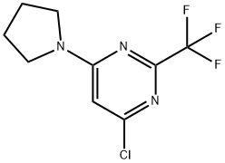 4-Chloro-6-pyrrolidin-1-yl-2-trifluoromethylpyrimidine Structure