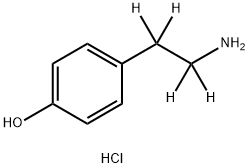 Tyramine-d4 Hydrochloride Structure