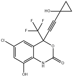 rac 8,14-Dihydroxy Efavirenz Structure