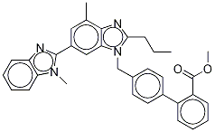 Methyl 4’-[[2-n-Propyl-4-methyl-6-(1-methylbenzimidazol-2-yl)-benzimidazol-1-yl]methyl]biphenyl-2-carboxylate-D3 구조식 이미지