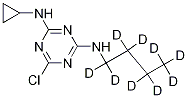 2-(n-Butyl-D9-amino)-4-chloro-6-cyclopropylamino-1,3,5-triazine Structure
