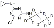 2-(n-Butyl-D9-amino)-4-chloro-6-cyclopropylamino-1,3,5-triazine 구조식 이미지