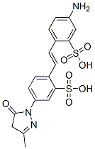 5-amino-2-[2-[4-(4,5-dihydro-3-methyl-5-oxo-1H-pyrazol-1-yl)-2-sulphophenyl]vinyl]benzenesulphonic acid 구조식 이미지