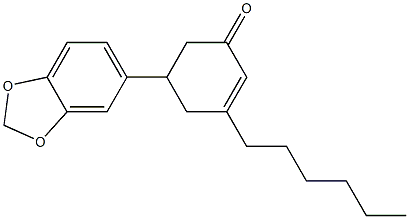 5-benzo[1,3]dioxol-5-yl-3-hexyl-cyclohex-2-en-1-one 구조식 이미지