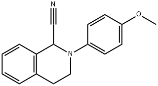 1,2,3,4-테트라히드로-2-(4-메톡시페닐)-1-이소퀴놀린카르보니트릴 구조식 이미지