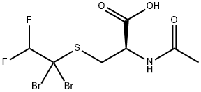 N-아세틸-S-(1,1-디브로모-2,2-디플루오로에틸)-1-시스테인 구조식 이미지