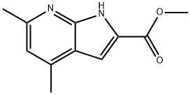 1H-피롤로[2,3-b]피리딘-2-카르복실산,4,6-디메틸-,메틸에스테르 구조식 이미지