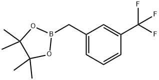4,4,5,5-테트라메틸-2-(3-(트리플루오로메틸)벤질)-1,3,2-디옥사보로란 구조식 이미지