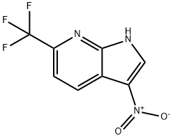 3-니트로-6-(트리플루오로메틸)-1H-피롤로[2,3-b]피리딘 구조식 이미지