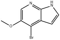 4-브로모-5-메톡시-1H-피롤로[2,3-b]피리딘 구조식 이미지
