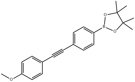 2-[4-(4-Methoxy-phenylethynyl)-phenyl]-4,4,5,5-tetramethyl-[1,3,2]dioxaborolane 구조식 이미지