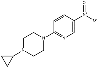 1-cyclopropyl-4-(5-nitro-pyridin-2-yl)-piperazine 구조식 이미지