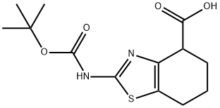 2-tert-ButoxycarbonylaMino-4,5,6,7-tetrahydro-benzothiazole-4-carboxylic acid Structure