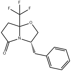 (3S)-3-Benzyl-7a-(trifluoroMethyl)tetrahydropyrrolo[2,1-b]oxa-zol-5(6H)-one 구조식 이미지