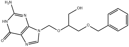 6H-Purin-6-one, 2-aMino-1,9-dihydro-9-[[1-(hydroxyMethyl)-2-(phenylMethoxy)ethoxy]Methyl]- Structure