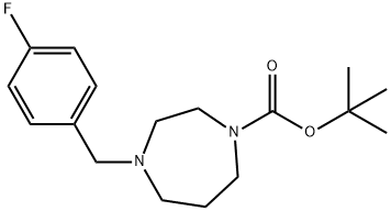 1-Boc-4-(4-플루오로벤질)호모피페라진 구조식 이미지