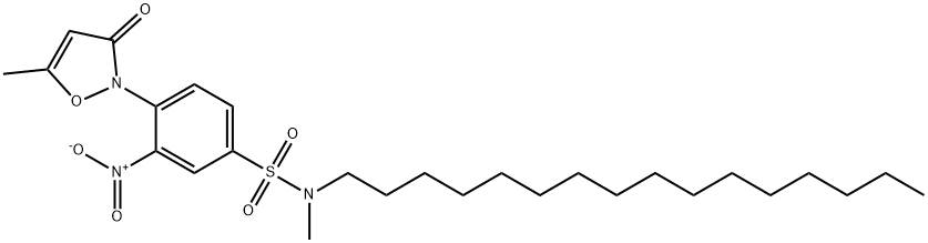 N-Hexadecyl-N-methyl-4-[5-methyl-3-oxo-2(3H)-isoxazolyl]-3-nitrobenzenesulfonamide Structure