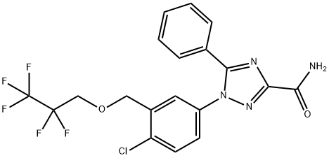 1-[4-chloro-3-(2,2,3,3,3-pentafluoropropoxymethyl)phenyl]-5-phenyl-1,2 ,4-triazole-3-carboxamide Structure