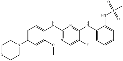 N-(2-(2-(2-Methoxy-4-MorpholinophenylaMino)-5-fluoropyriMidin-4-ylaMino)phenyl)MethanesulfonaMide 구조식 이미지