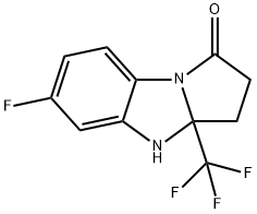 6-Fluoro-3a-(trifluoroMethyl)-2,3,3a,4-tetrahydro-1H-benzo[d]pyrrolo[1,2-a]iMidazol-1-one 구조식 이미지