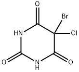 5-bromo-5-chloro-6-hydroxy-dihydro-pyrimidine-2,4-dione 구조식 이미지