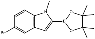 5-Bromo-1-methyl-2-(4,4,5,5-tetramethyl-1,3,2-dioxaborolan-2-yl)-1h-indole Structure