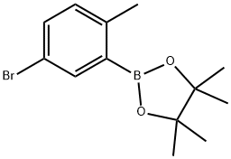 2-(5-Bromo-2-methylphenyl)-4,4,5,5-tetramethyl-1,3,2-dioxaborolane 구조식 이미지