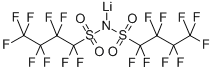 리튬비스(1,1,2,2,3,3,4,4,4-NONAFLUORO-1-BUTANESULFONYL)이미드 구조식 이미지