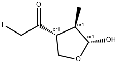 Ethanone, 2-fluoro-1-(tetrahydro-5-hydroxy-4-methyl-3-furanyl)-, (3alpha,4beta,5alpha)- (9CI) Structure