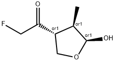 Ethanone, 2-fluoro-1-(tetrahydro-5-hydroxy-4-methyl-3-furanyl)-, (3alpha,4beta,5beta)- (9CI) Structure