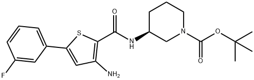 (S)-tert-butyl 3-(3-aMino-5-(3-fluorophenyl)thiophene-2-carboxaMido)piperidine-1-carboxylate Structure