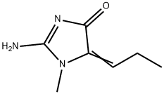 2-Amino-1,5-dihydro-1-methyl-5-propylidene-4H-imidazol-4-one 구조식 이미지