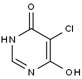 5-클로로-6-하이드록시-1H-피리미딘-4-온 구조식 이미지