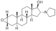 (2α,3α,5α,16β,17β)-2,3-Epoxy-16-(1-pyrrolidinyl)androstan-17-ol 구조식 이미지
