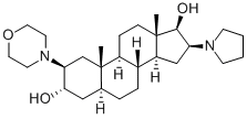 (2b,3a,5a,16b,17b)-2-(4-Morpholinyl)-16-(1-pyrrolidinyl)androstane-3,17-diol 구조식 이미지