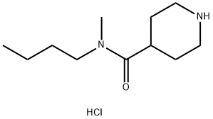 N-Butyl-N-methyl-4-piperidinecarboxamidehydrochloride 구조식 이미지