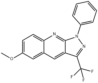 6-Methoxy-1-phenyl-3-(trifluoroMethyl)-1H-pyrazolo[3,4-b] quinoline 구조식 이미지