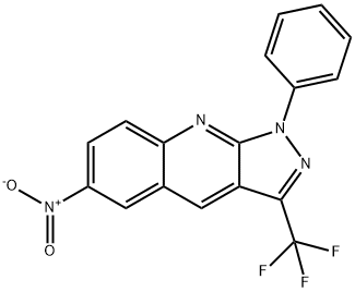 6-Nitro-1-phenyl-3-(trifluoroMethyl)-1H-pyrazolo[3,4-b]quino-line 구조식 이미지