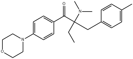 2-(디메틸아미노)-2-[(4-메틸페닐)메틸]-1-[4-(4-모르폴리닐)페닐]-1-부타논 구조식 이미지