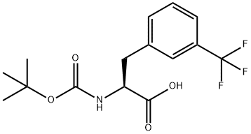 2-TERT-BUTOXYCARBONYLAMINO-3-(3-TRIFLUOROMETHYL-PHENYL)-PROPIONIC ACID 구조식 이미지