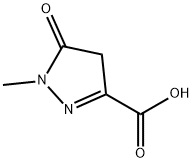 1-메틸-5-옥소-2-피라졸린-3-카르복실산 구조식 이미지