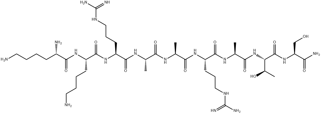 H-LYS-LYS-ARG-ALA-ALA-ARG-ALA-THR-SER-NH2 Structure