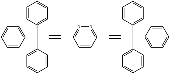 3,6-비스(3,3,3-트리페닐프로피닐)피리다진 구조식 이미지