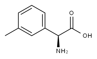 Benzeneacetic acid, alpha-amino-3-methyl-, (alphaS)- (9CI) 구조식 이미지