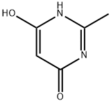 4,6-Dihydroxy-2-methylpyrimidine 구조식 이미지