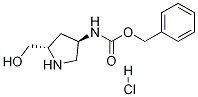 (2S,4R)-2-하이드록시메틸-4-CBZ-aMino피롤리딘-HCl 구조식 이미지