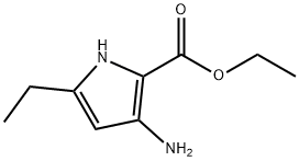 에틸3-아미노-5-에틸-1H-피롤-2-카르복실레이트 구조식 이미지