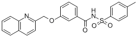N-((4-메틸페닐)술포닐)-3-(2-퀴놀리닐메톡시)벤즈아미드 구조식 이미지
